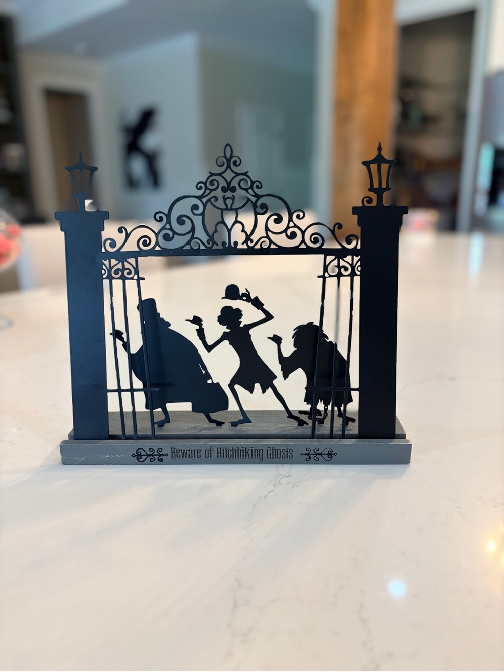 Disney Haunted Mansion Hitchhiking Ghost Silhouette Metal Décor